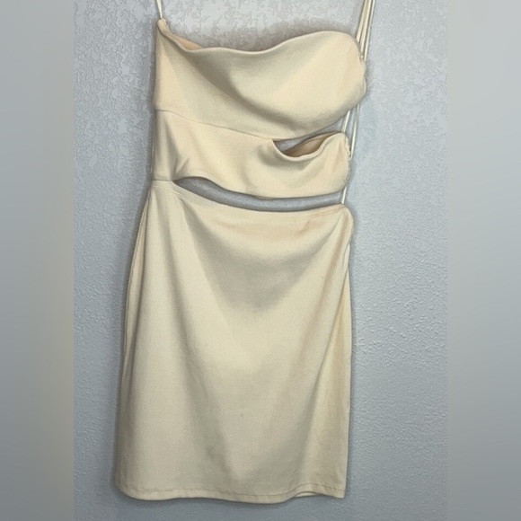 NWT Anthropologie BORDEAUX STRAPLESS CUTOUT DRESS XL Ivory - Picture 7 of 7